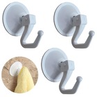 Cabide De Pressão Com Ventosa Branco | Kaztec | Kit 03 Un